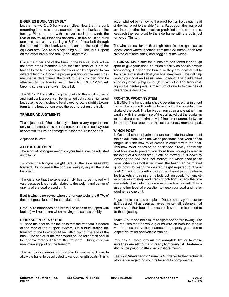 ShoreLand'r SLB2314SW User Manual | Page 10 / 10
