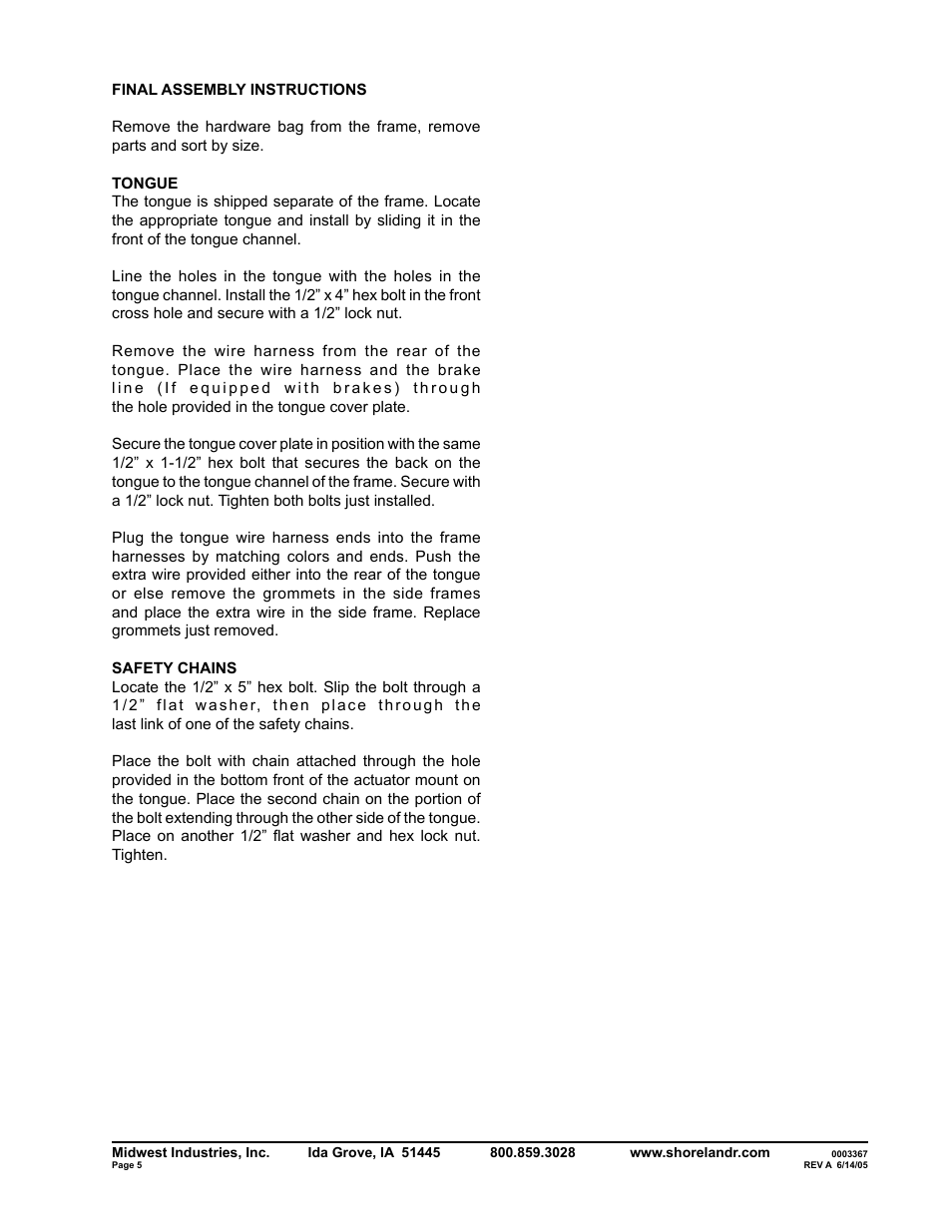 ShoreLand'r SLB2314SW User Manual | Page 5 / 10