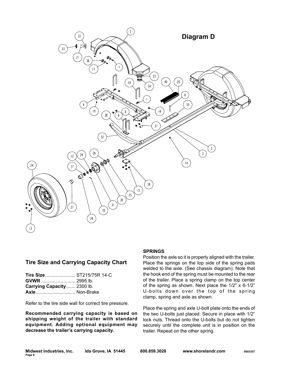 Diagram d | ShoreLand'r SLB23S User Manual | Page 8 / 10