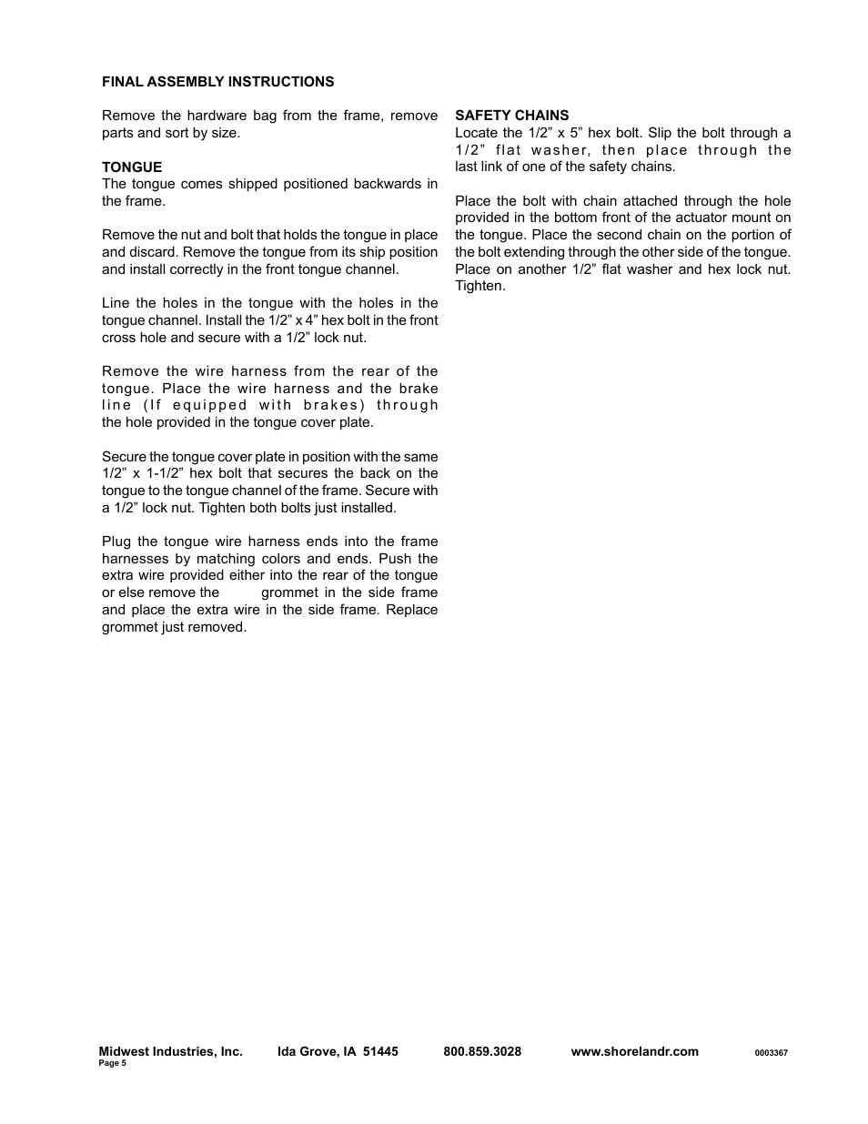 ShoreLand'r SLB23SW User Manual | Page 5 / 10