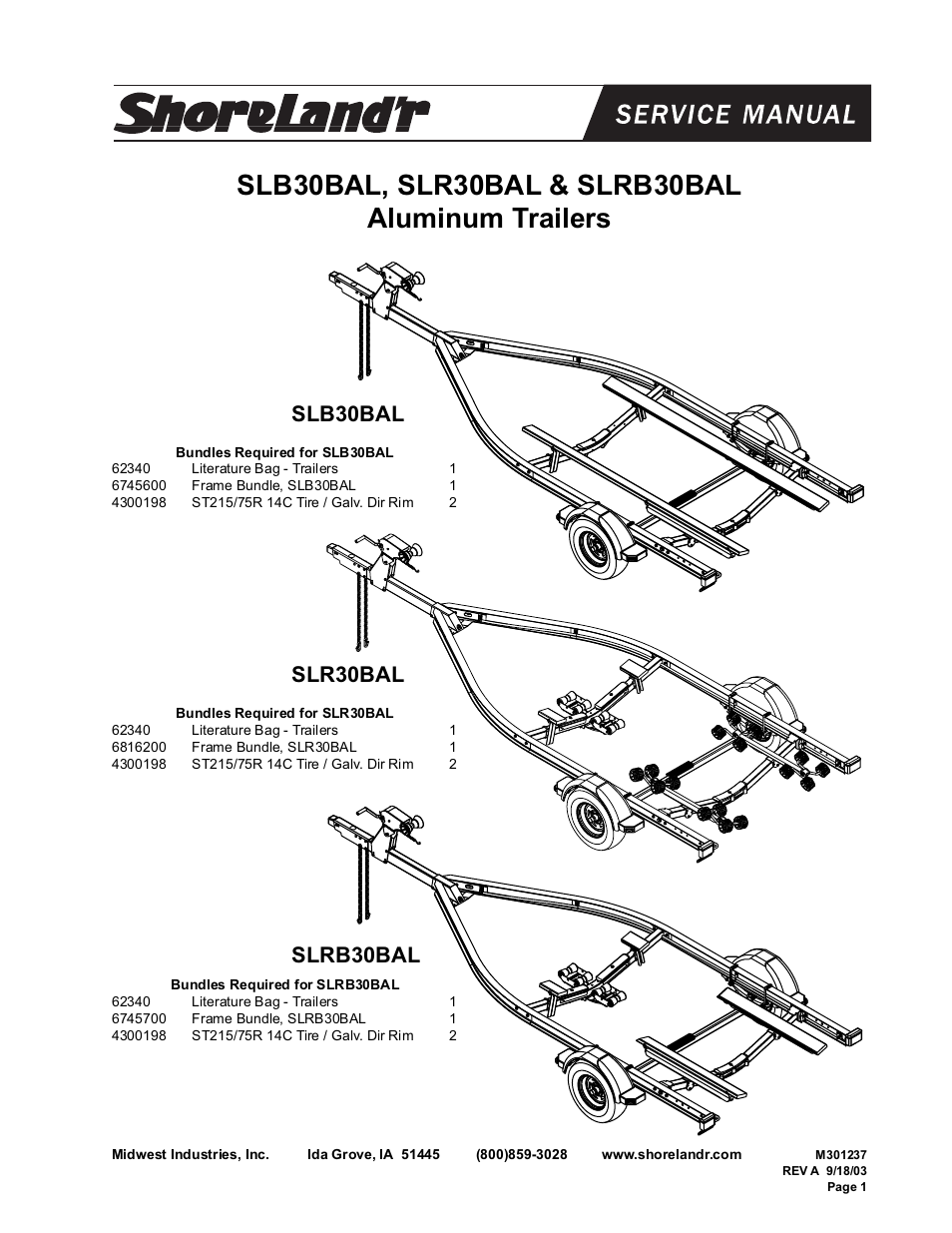 ShoreLand'r SL30BAL User Manual | 14 pages