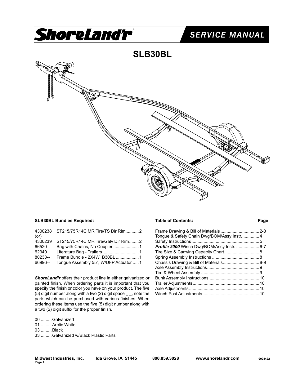 ShoreLand'r SLB30BL User Manual | 10 pages