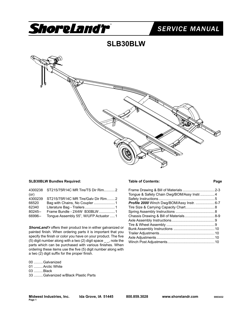 ShoreLand'r SLB30BLW User Manual | 10 pages