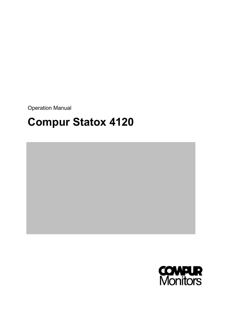 Compur STATOX 4120 User Manual | 34 pages