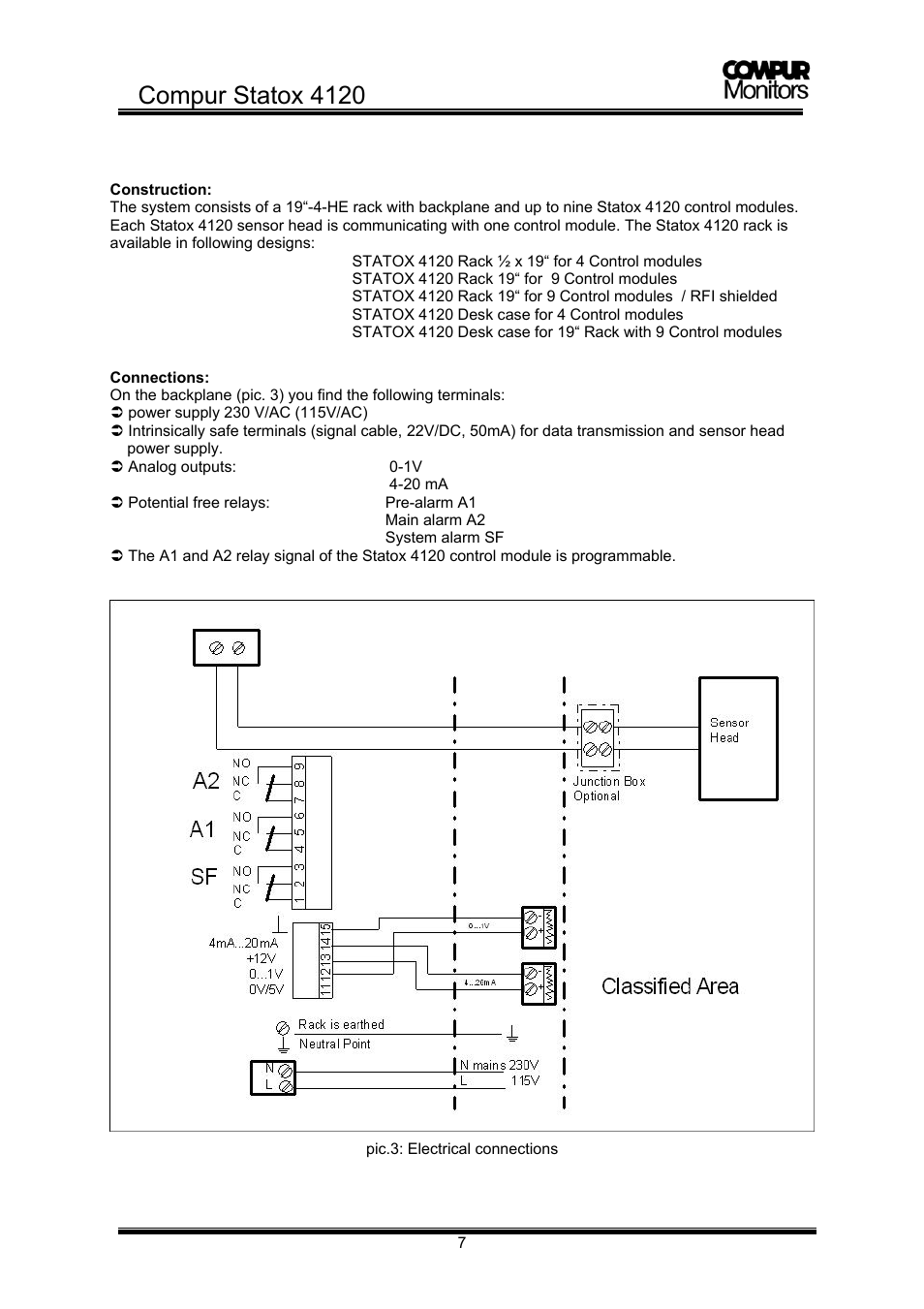 Compur statox 4120 | Compur STATOX 4120 User Manual | Page 7 / 34