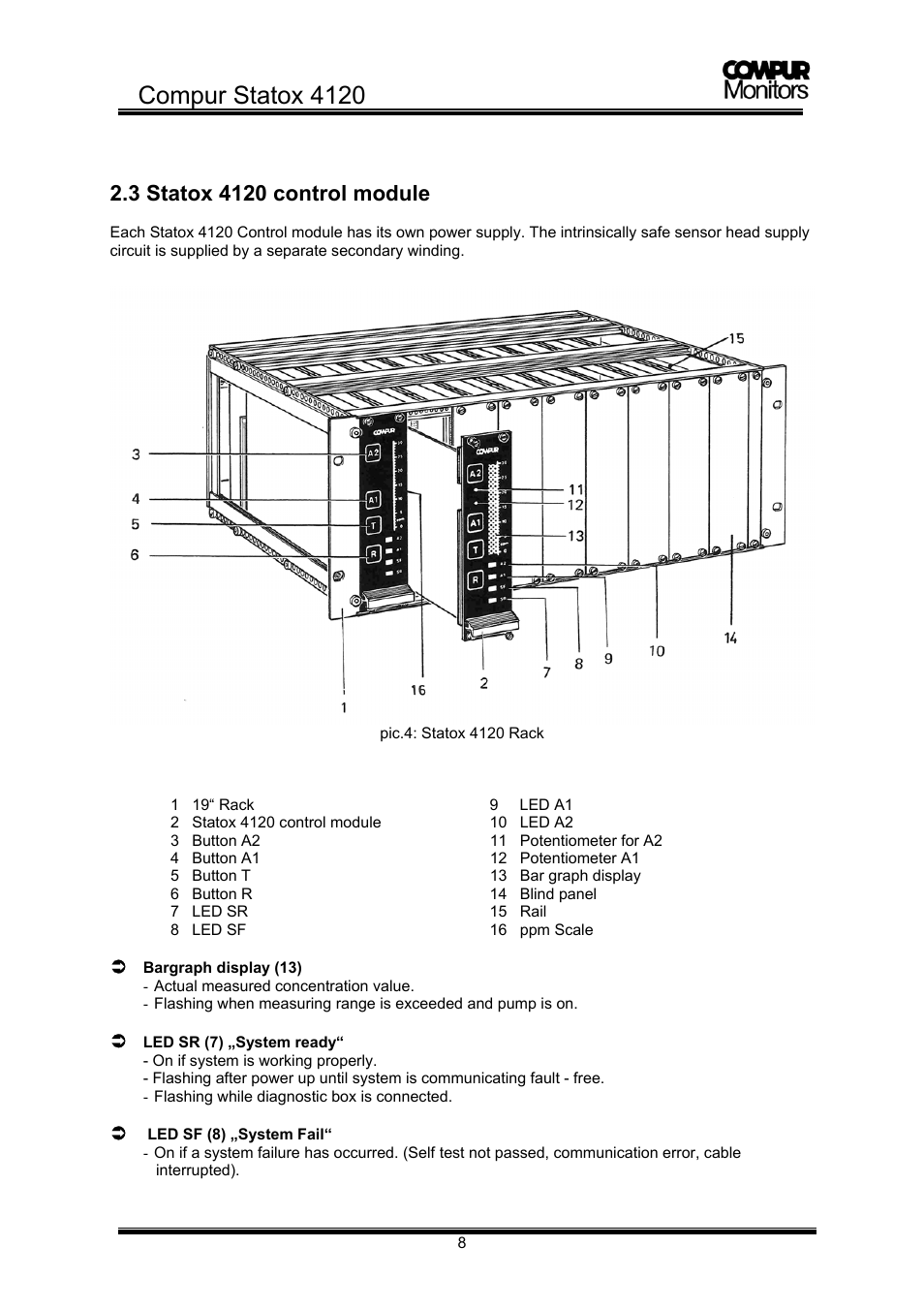 Compur statox 4120 | Compur STATOX 4120 User Manual | Page 8 / 34