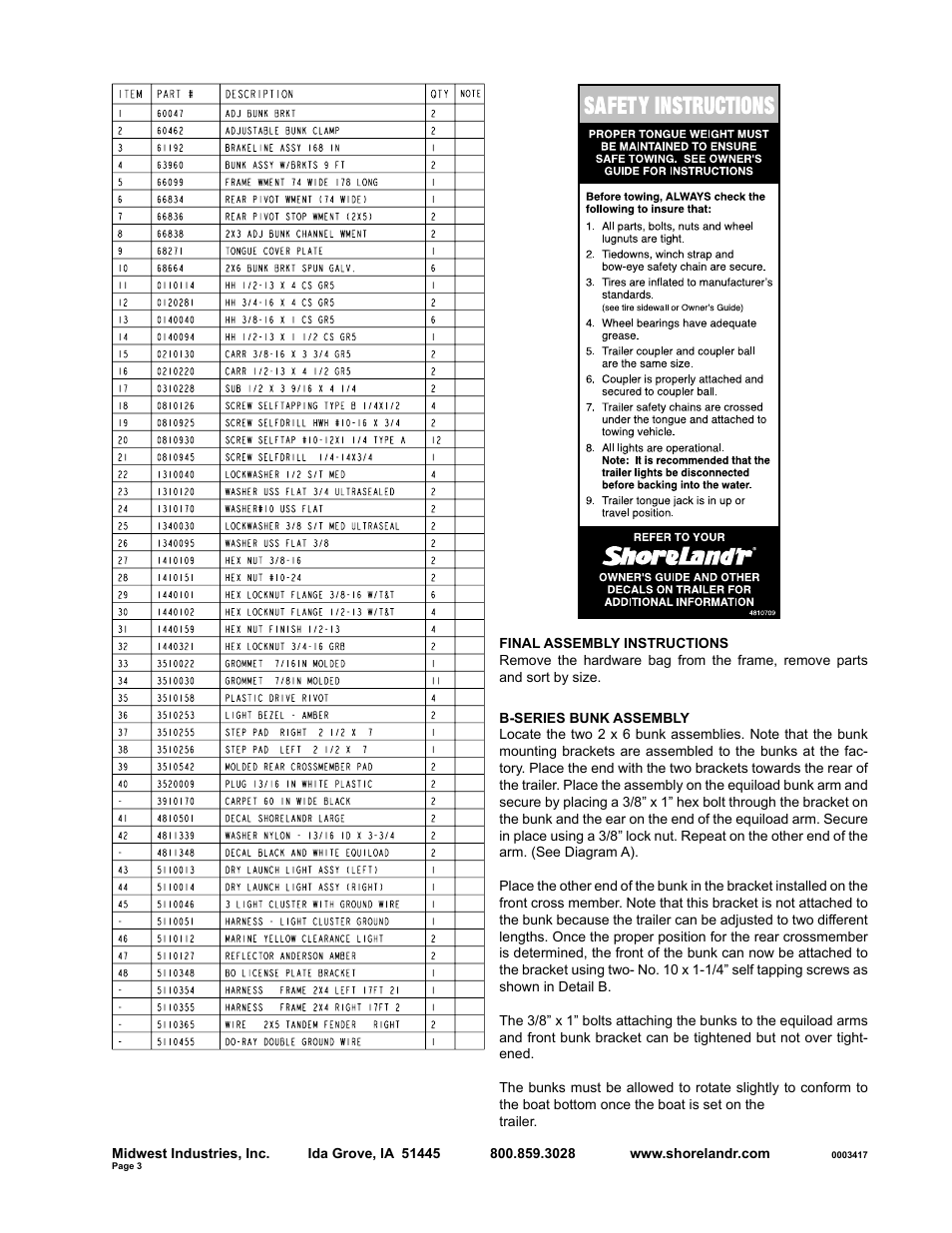 ShoreLand'r SLB30BS User Manual | Page 3 / 10