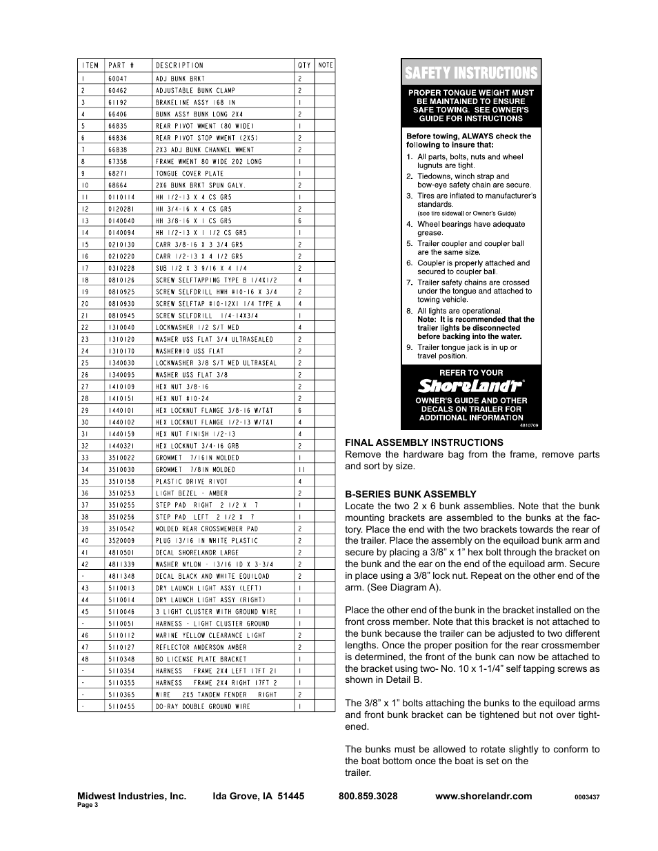 ShoreLand'r SLB30BXLW User Manual | Page 3 / 10