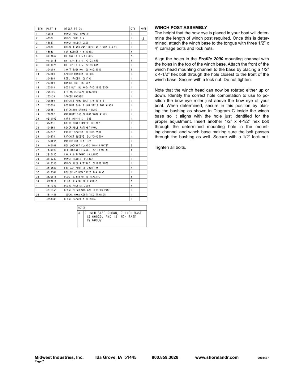 ShoreLand'r SLB30BXLW User Manual | Page 7 / 10