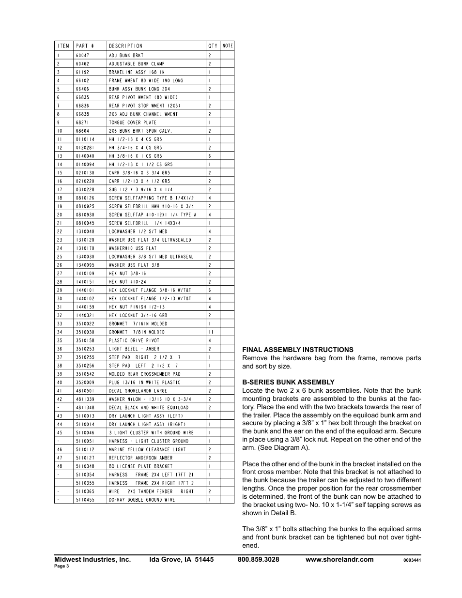 ShoreLand'r SLB34BLW User Manual | Page 3 / 10