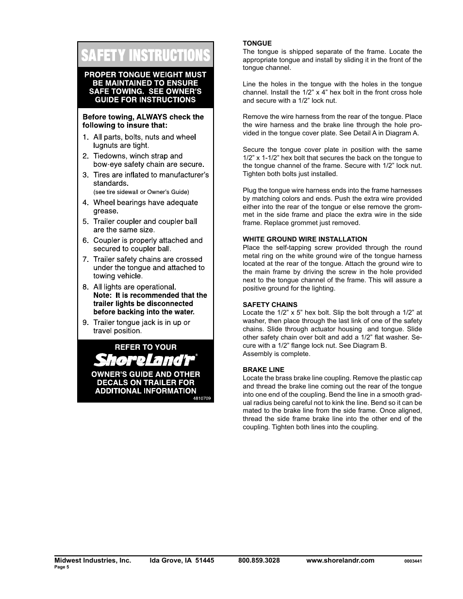 ShoreLand'r SLB34BLW User Manual | Page 5 / 10