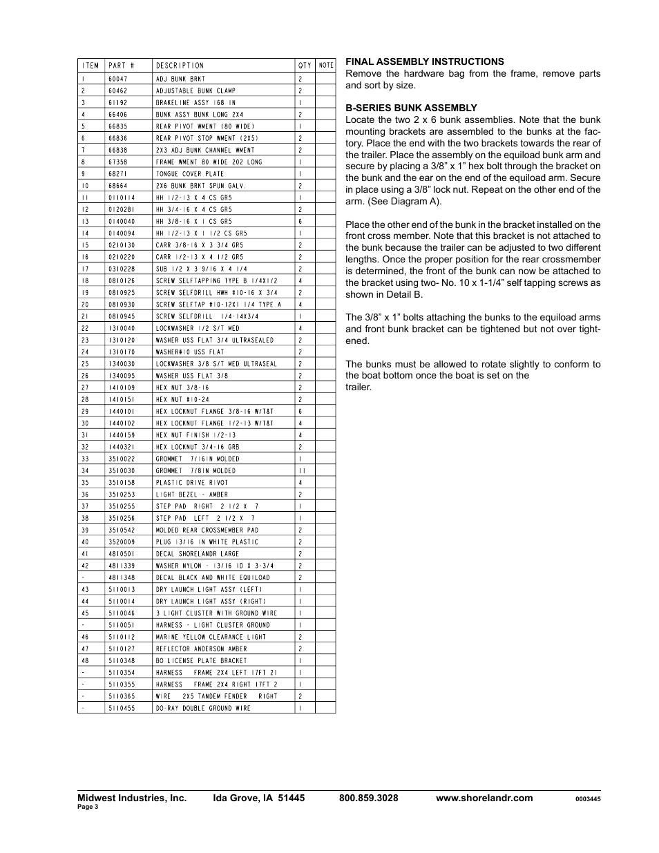 ShoreLand'r SLB34BXLW User Manual | Page 3 / 10