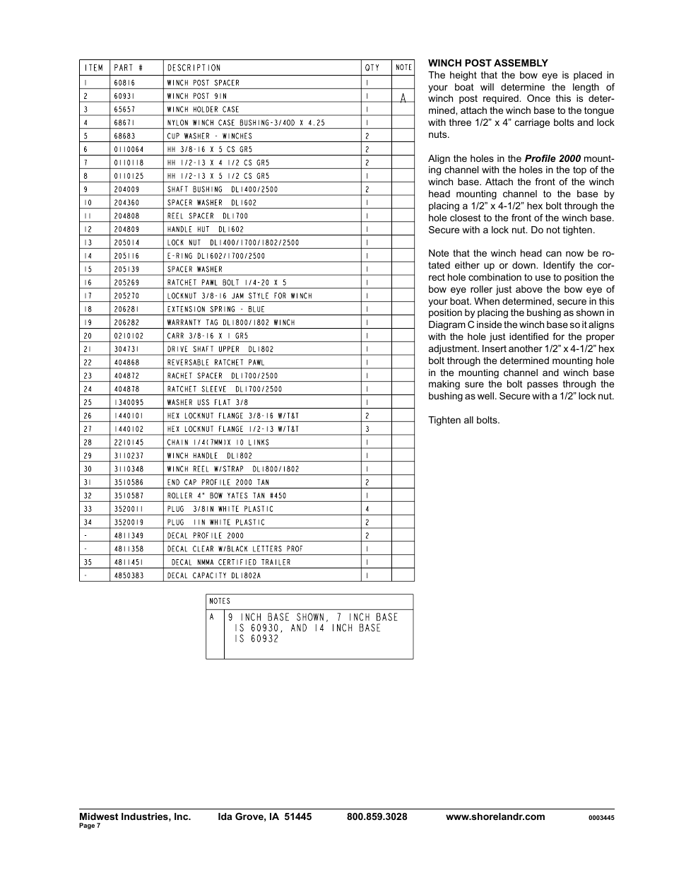 ShoreLand'r SLB34BXLW User Manual | Page 7 / 10