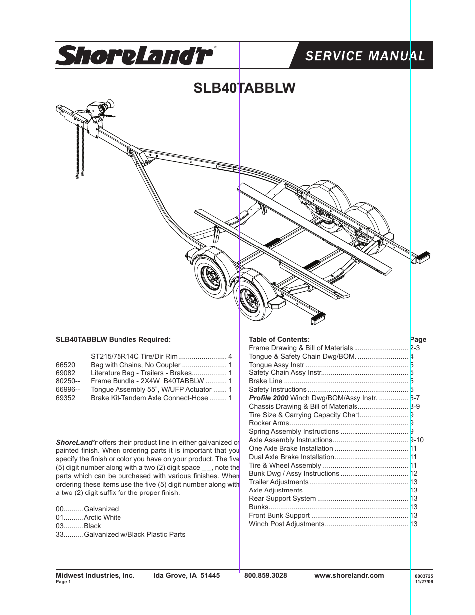 ShoreLand'r SLB40TABBLW User Manual | 14 pages