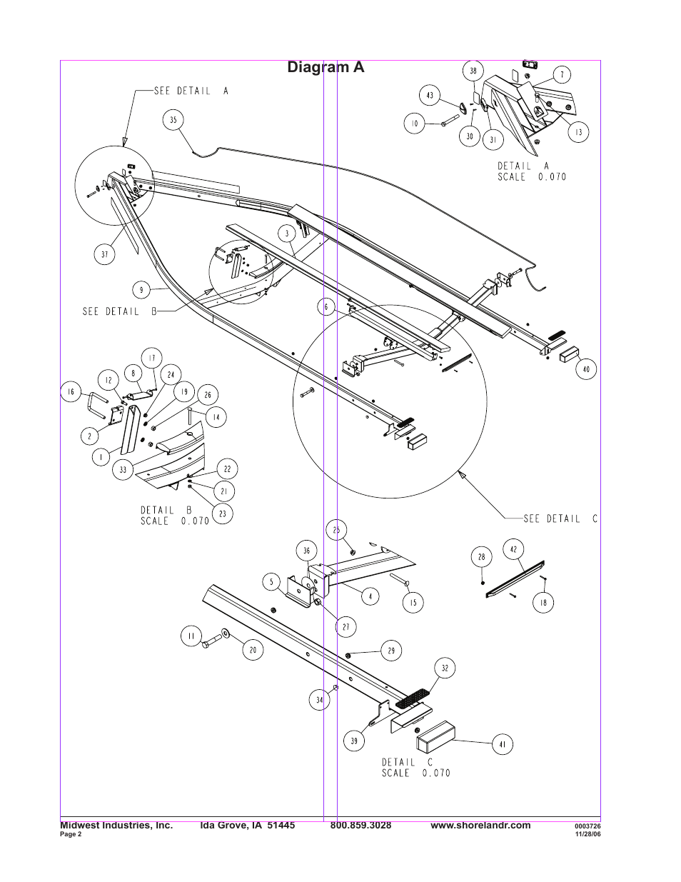 Diagram a | ShoreLand'r SLB40TABBXLW User Manual | Page 2 / 14