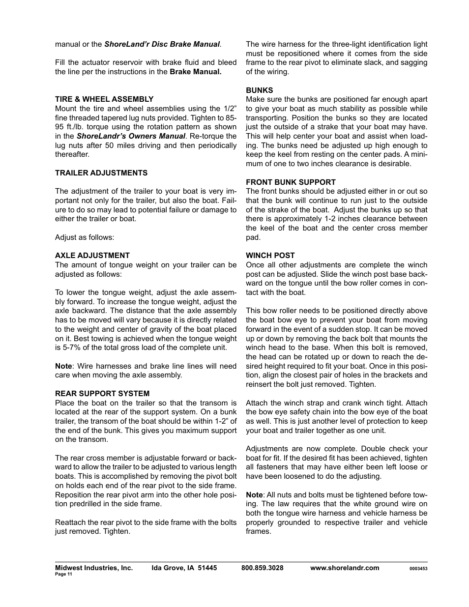ShoreLand'r SLB40TBBLW User Manual | Page 11 / 12