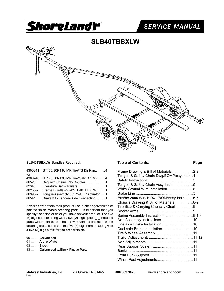 ShoreLand'r SLB40TBBXLW User Manual | 12 pages