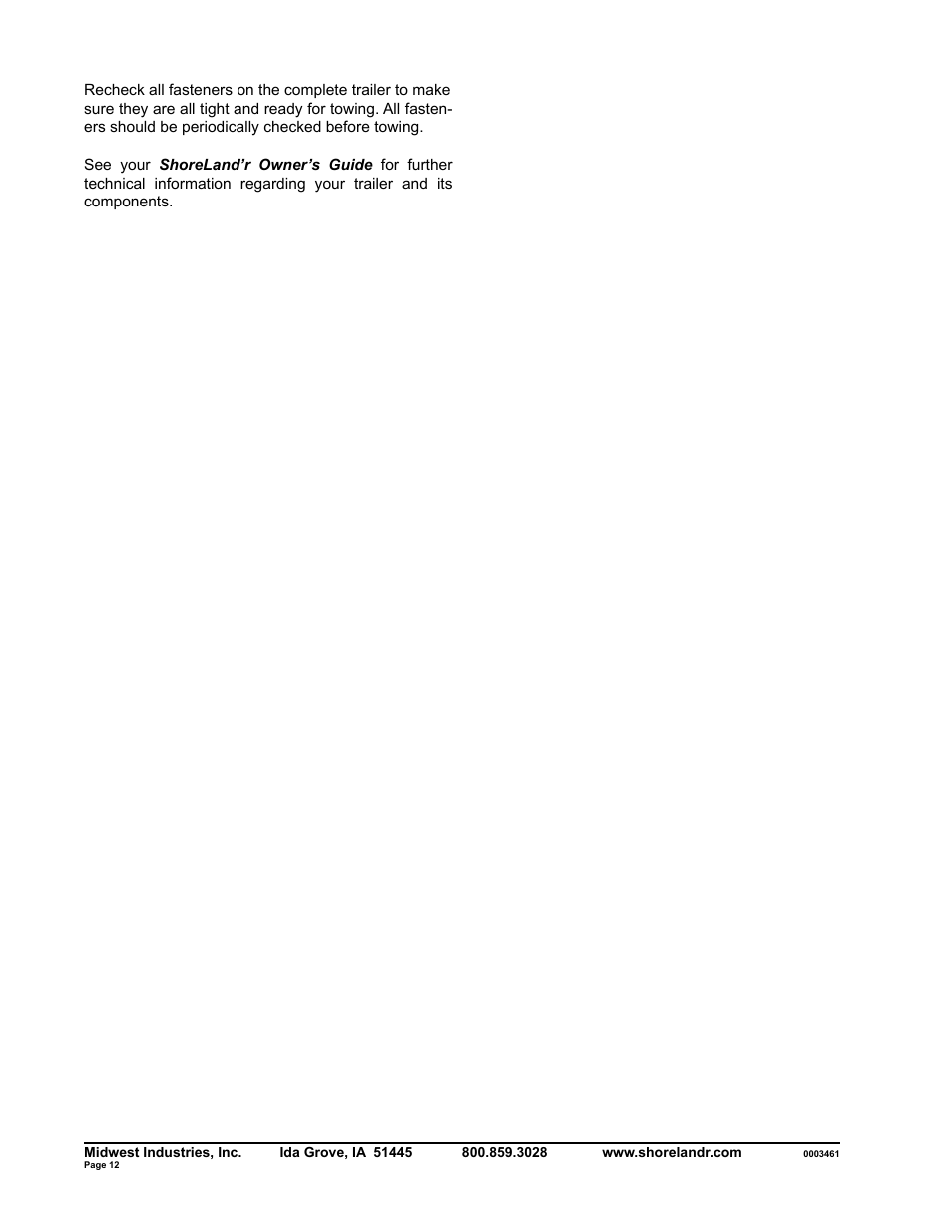 ShoreLand'r SLB40TBBXLW User Manual | Page 12 / 12