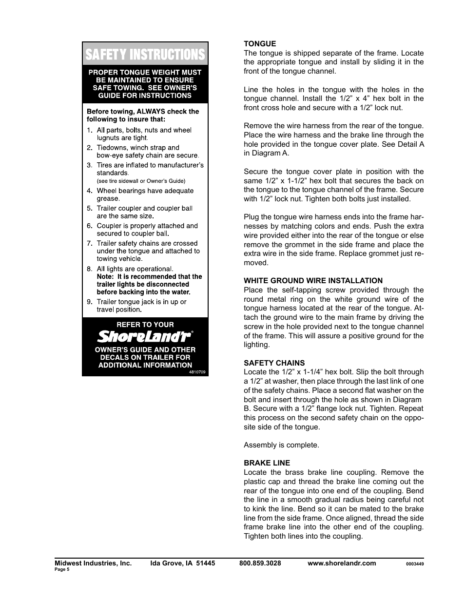 ShoreLand'r SLB40TBLW User Manual | Page 5 / 12