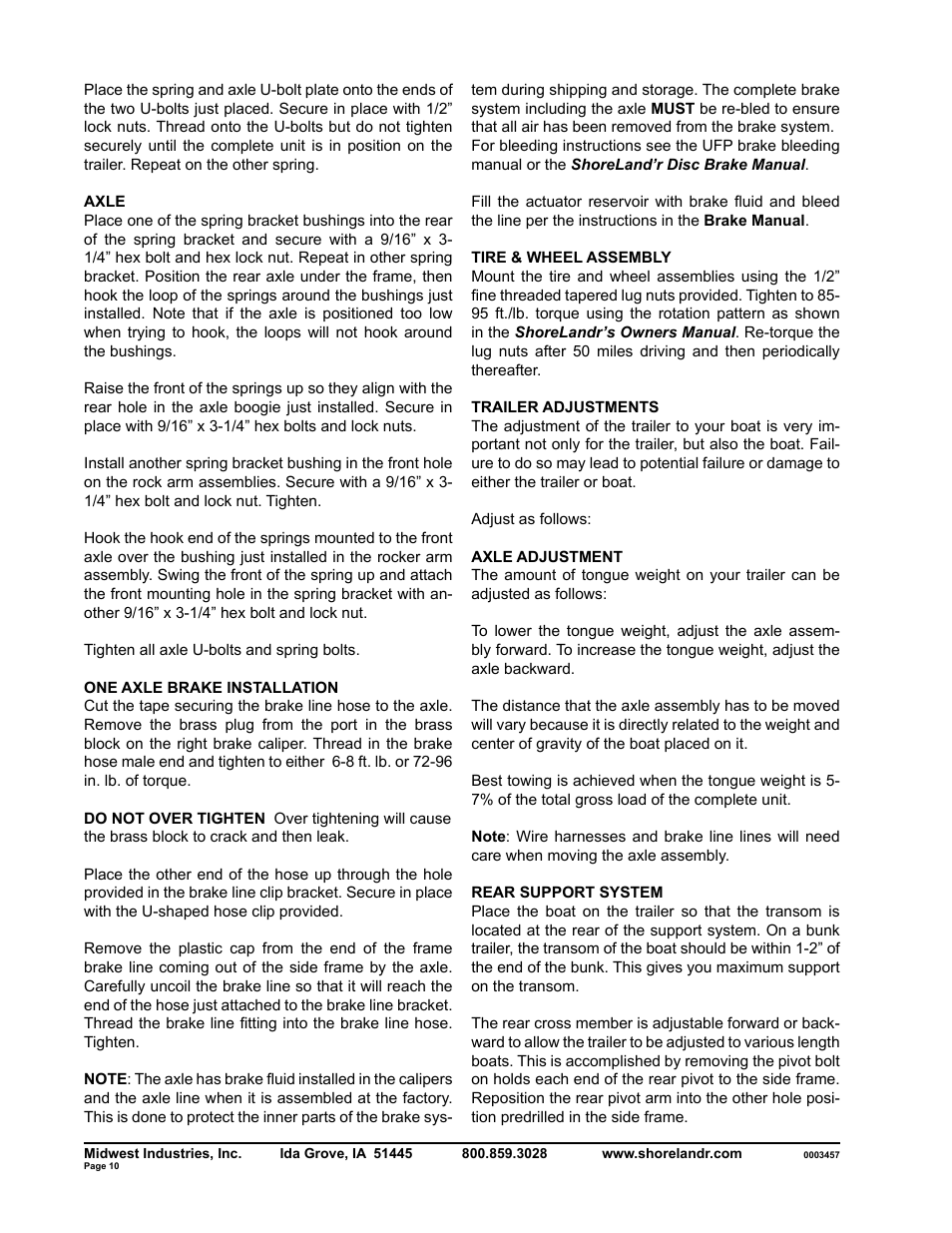 ShoreLand'r SLB40TBXLW User Manual | Page 10 / 12