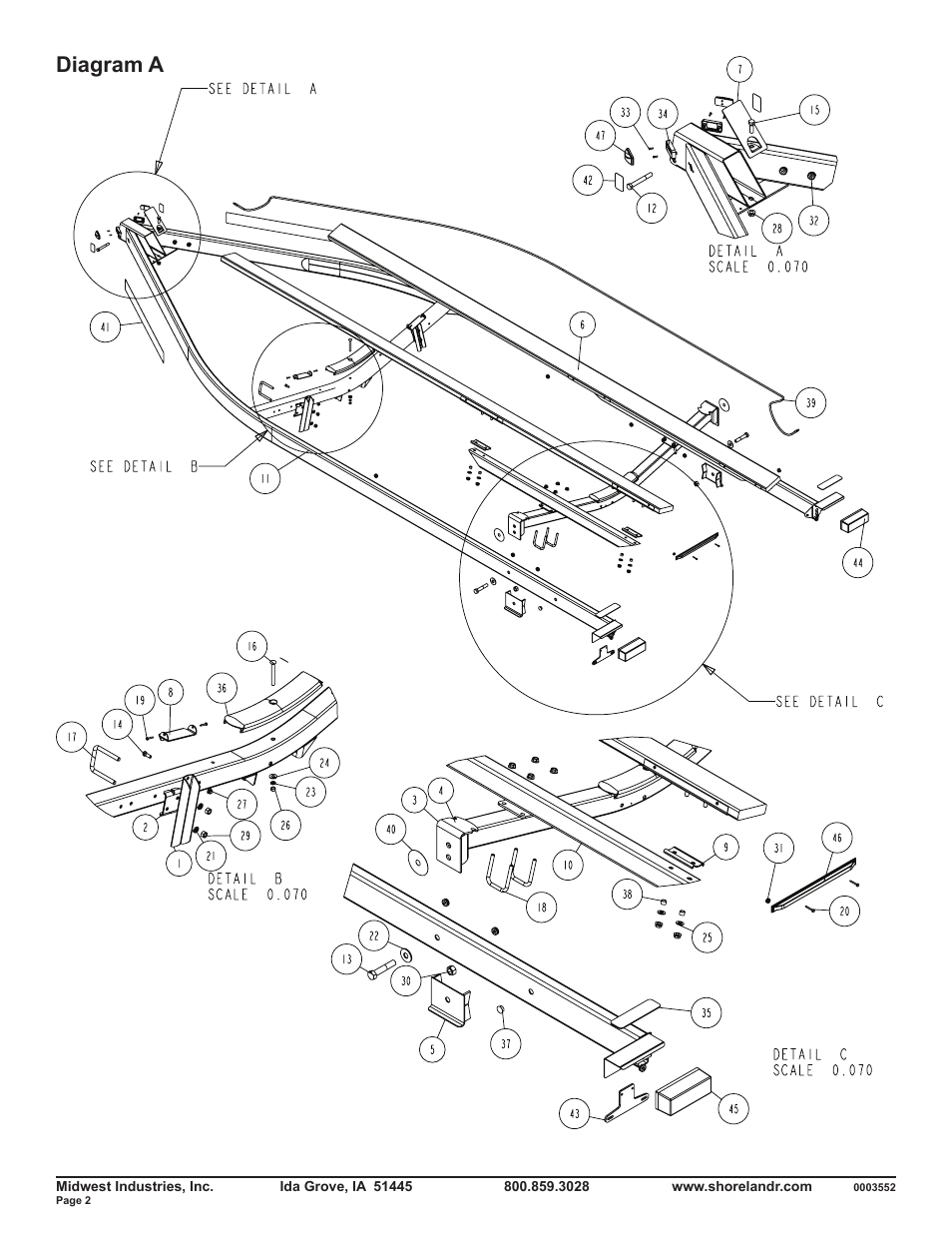 Diagram a | ShoreLand'r SLB46TABL User Manual | Page 2 / 12