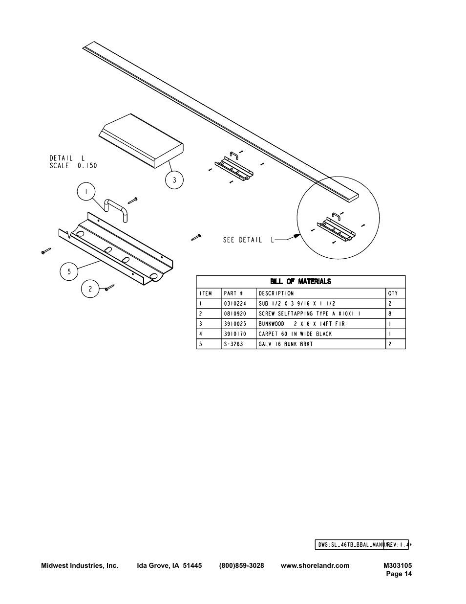 ShoreLand'r SLB46TBAL User Manual | Page 14 / 18