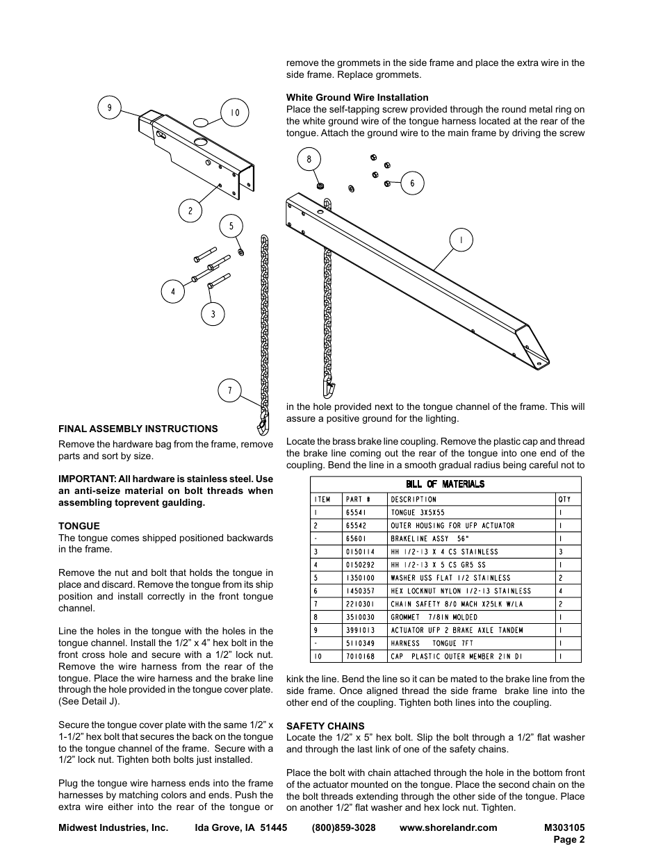 ShoreLand'r SLB46TBAL User Manual | Page 2 / 18