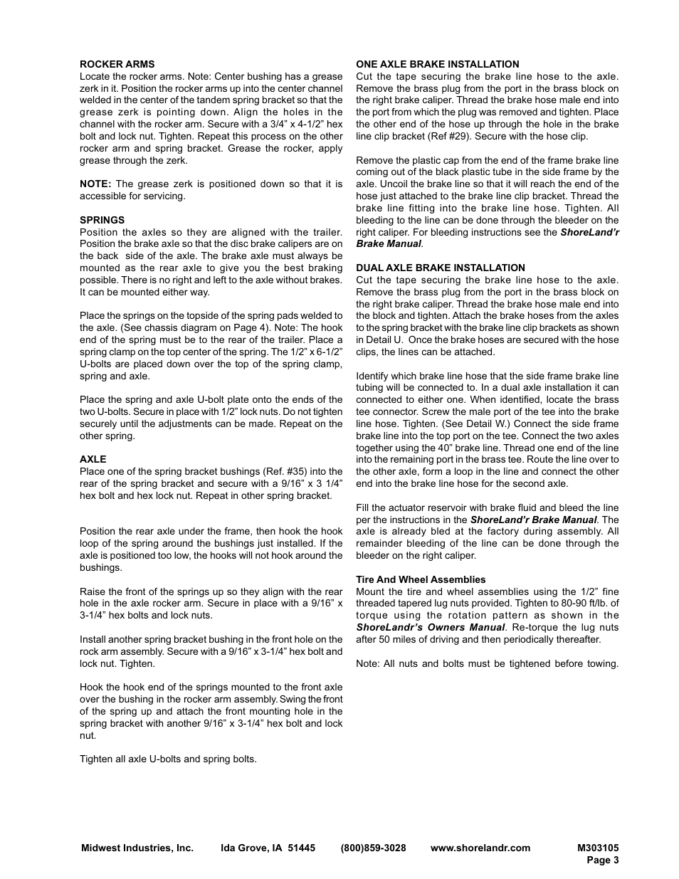 ShoreLand'r SLB46TBAL User Manual | Page 3 / 18
