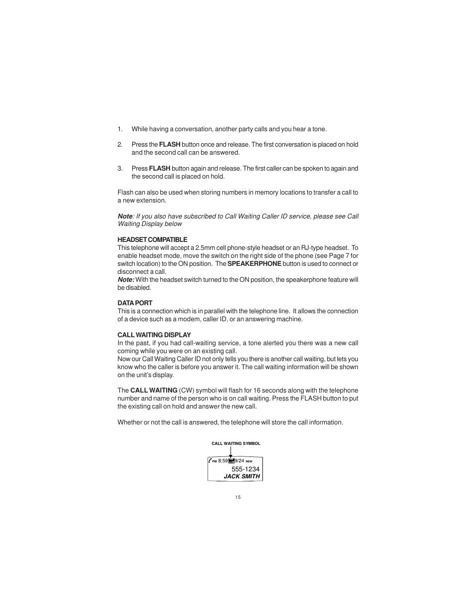 Cortelco DISPOSITION PLUS 2200 User Manual | Page 15 / 26