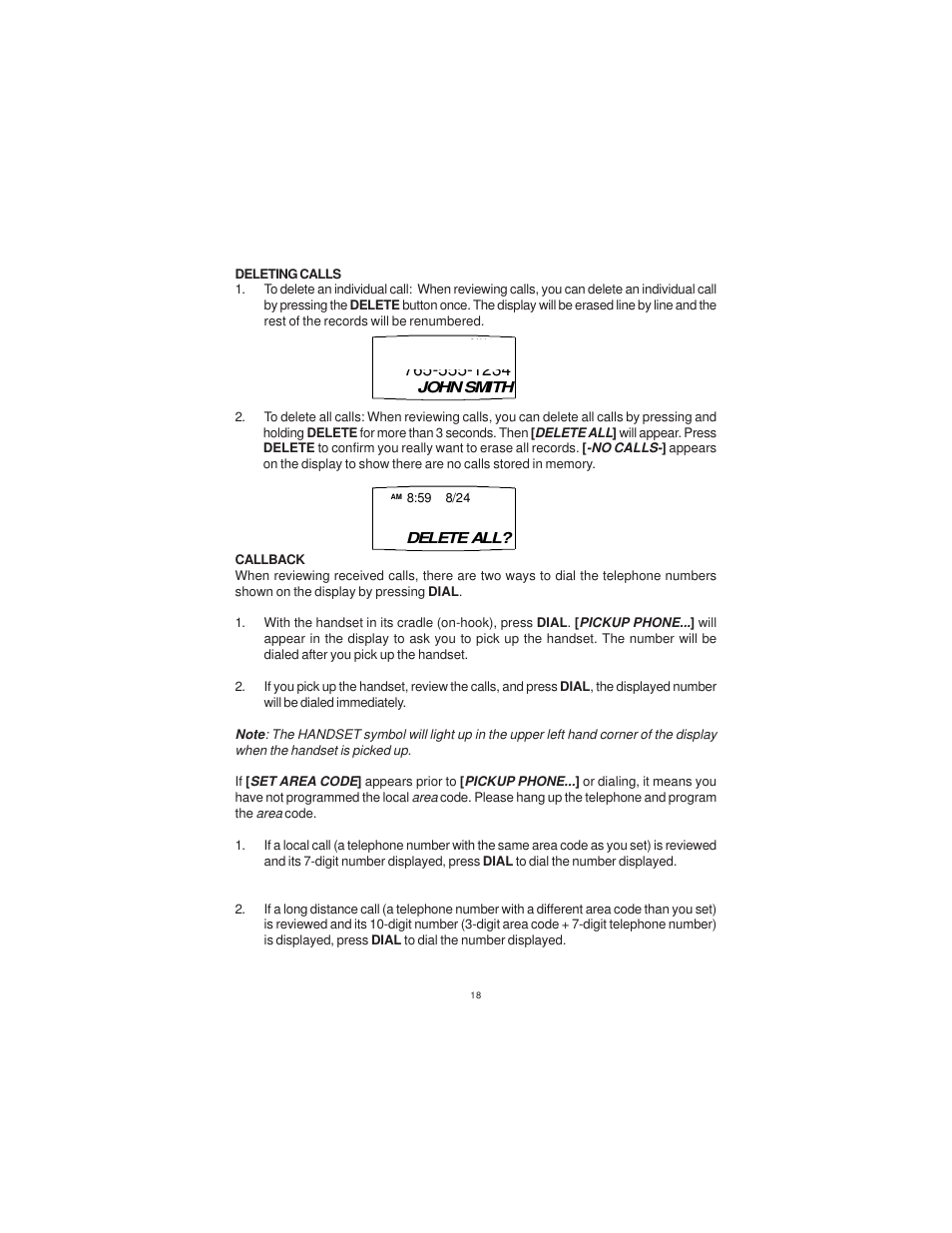 Cortelco DISPOSITION PLUS 2200 User Manual | Page 18 / 26