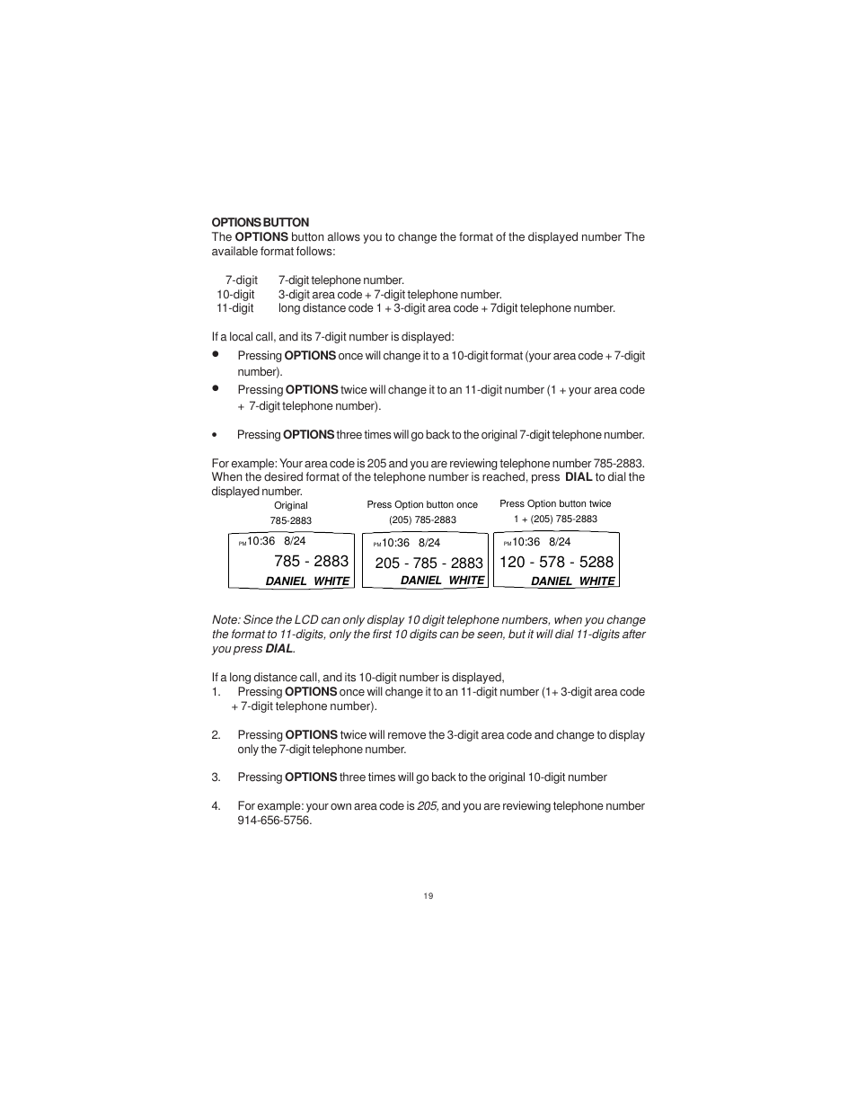 Cortelco DISPOSITION PLUS 2200 User Manual | Page 19 / 26