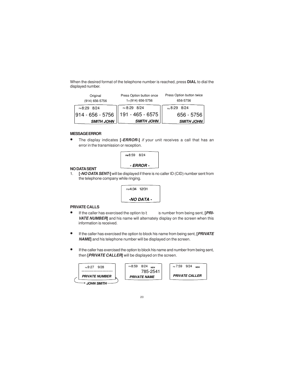 Cortelco DISPOSITION PLUS 2200 User Manual | Page 20 / 26