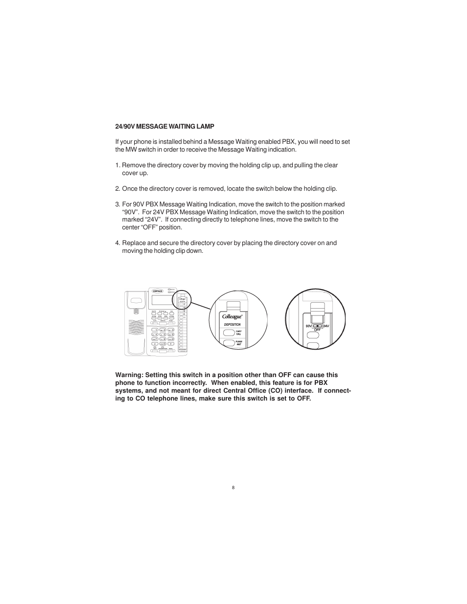 Cortelco DISPOSITION PLUS 2200 User Manual | Page 8 / 26