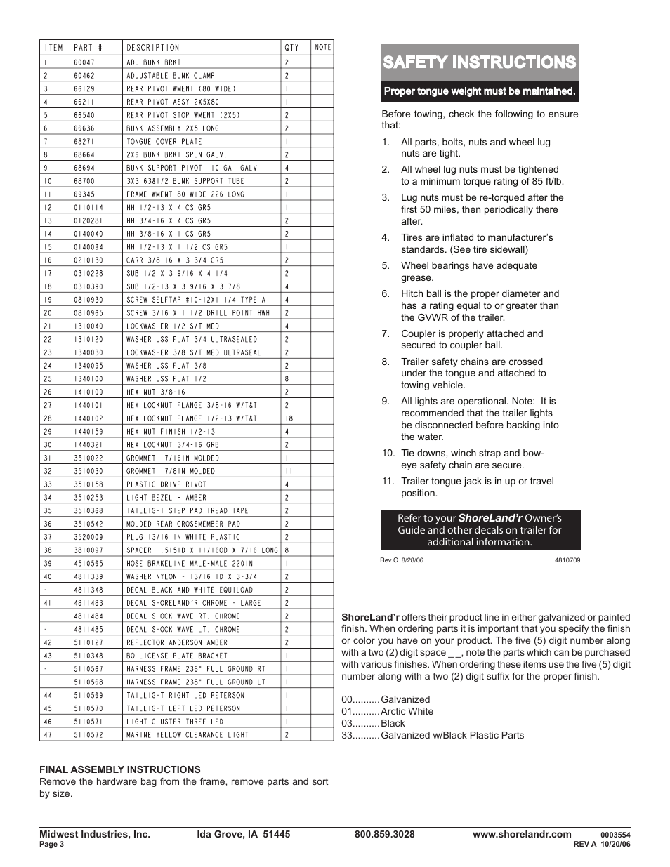 Safety instructions | ShoreLand'r SLB46TBBL V.2 User Manual | Page 3 / 12