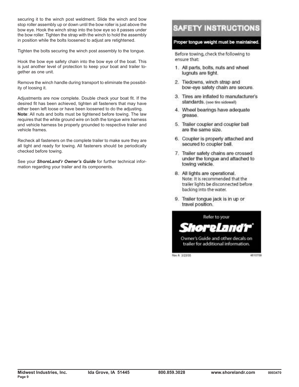 ShoreLand'r SLB55TBBL V.1 User Manual | Page 9 / 10