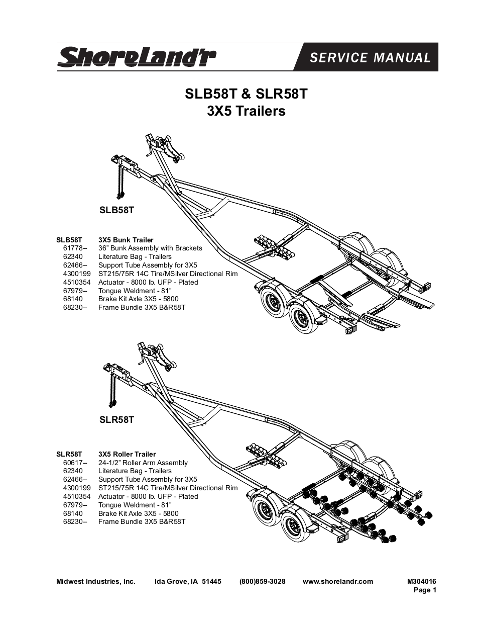 ShoreLand'r SLB58T User Manual | 14 pages