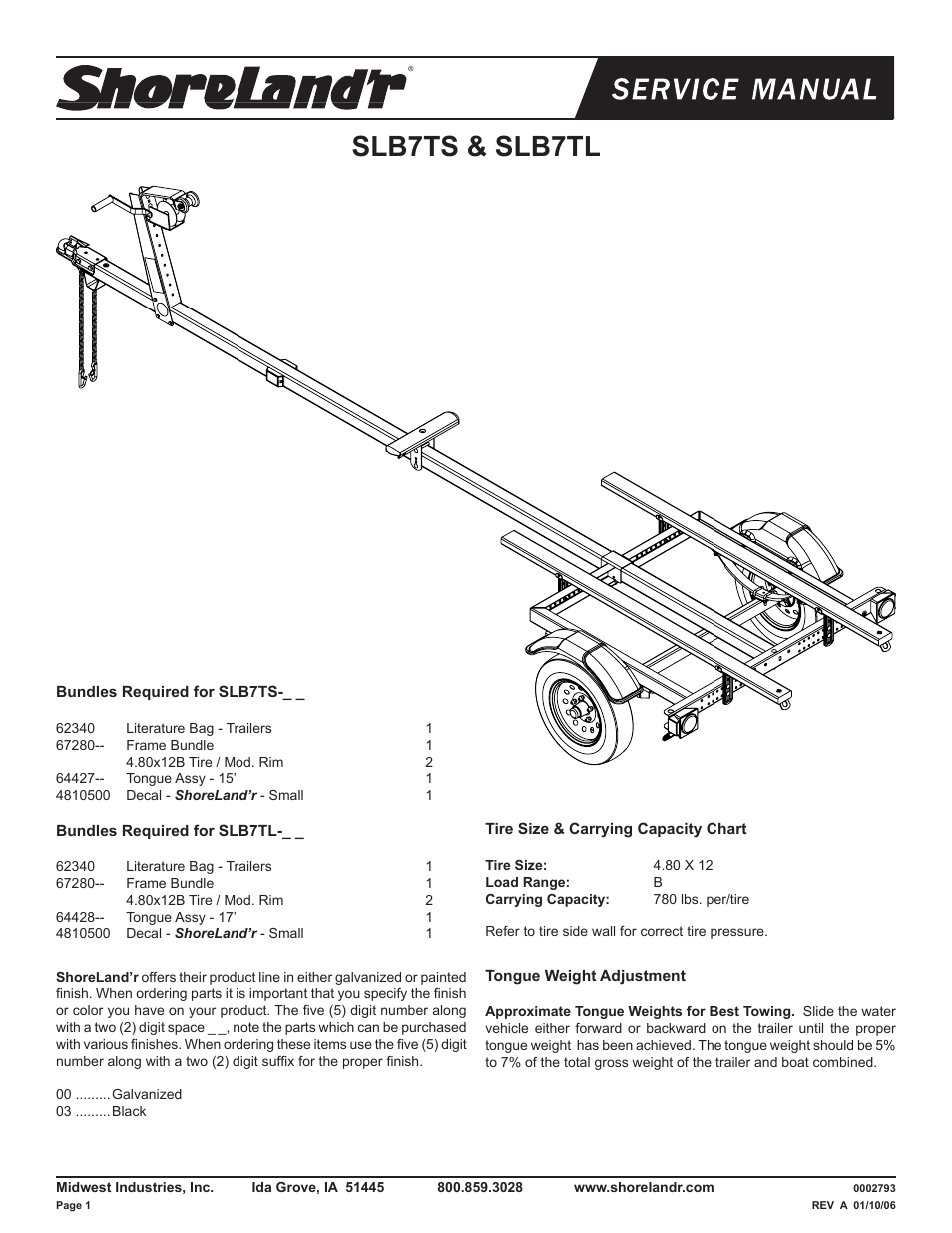 ShoreLand'r SLB7TS User Manual | 6 pages