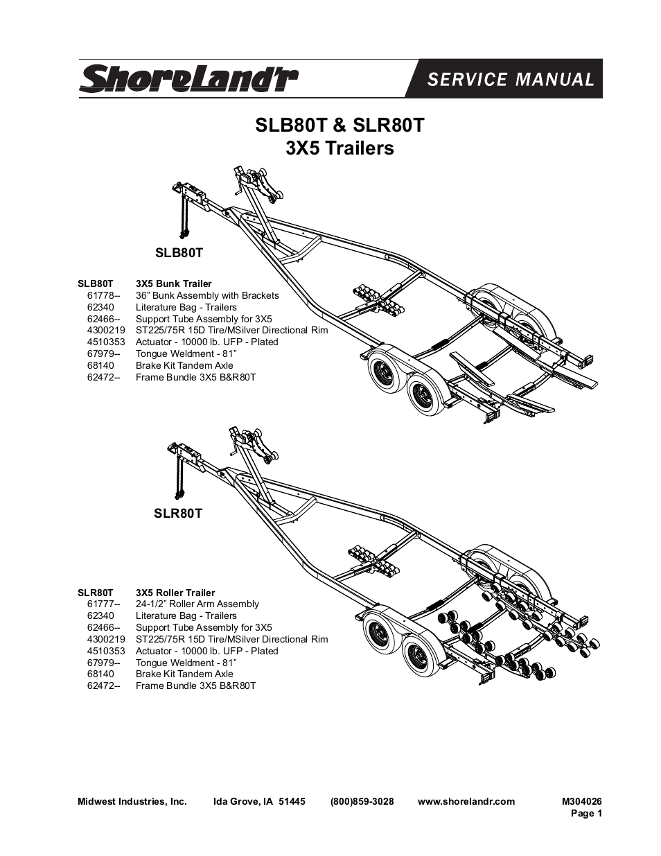 ShoreLand'r SL80T User Manual | 14 pages