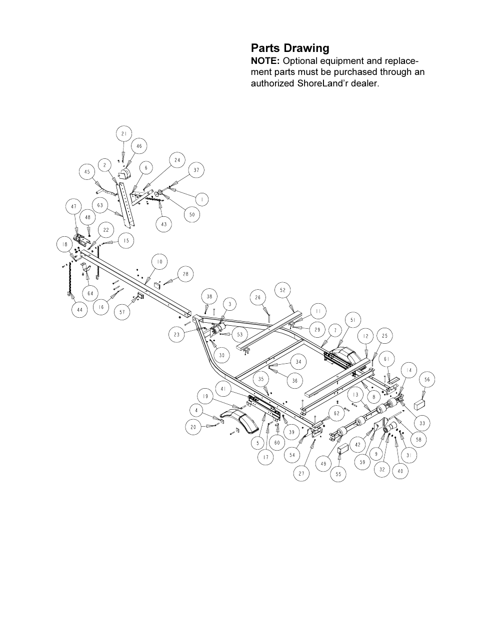 Parts drawing | ShoreLand'r SLDB14A-00STS User Manual | Page 3 / 4