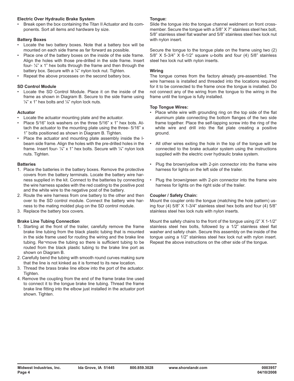 ShoreLand'r SLKB150TA User Manual | Page 4 / 16
