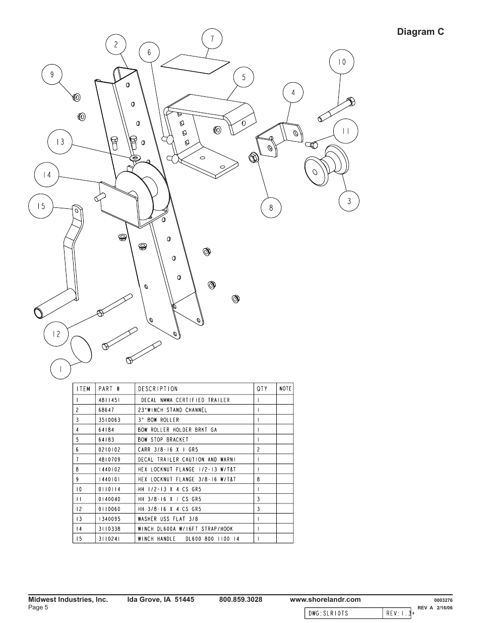 Diagram c | ShoreLand'r SLR10 User Manual | Page 5 / 8