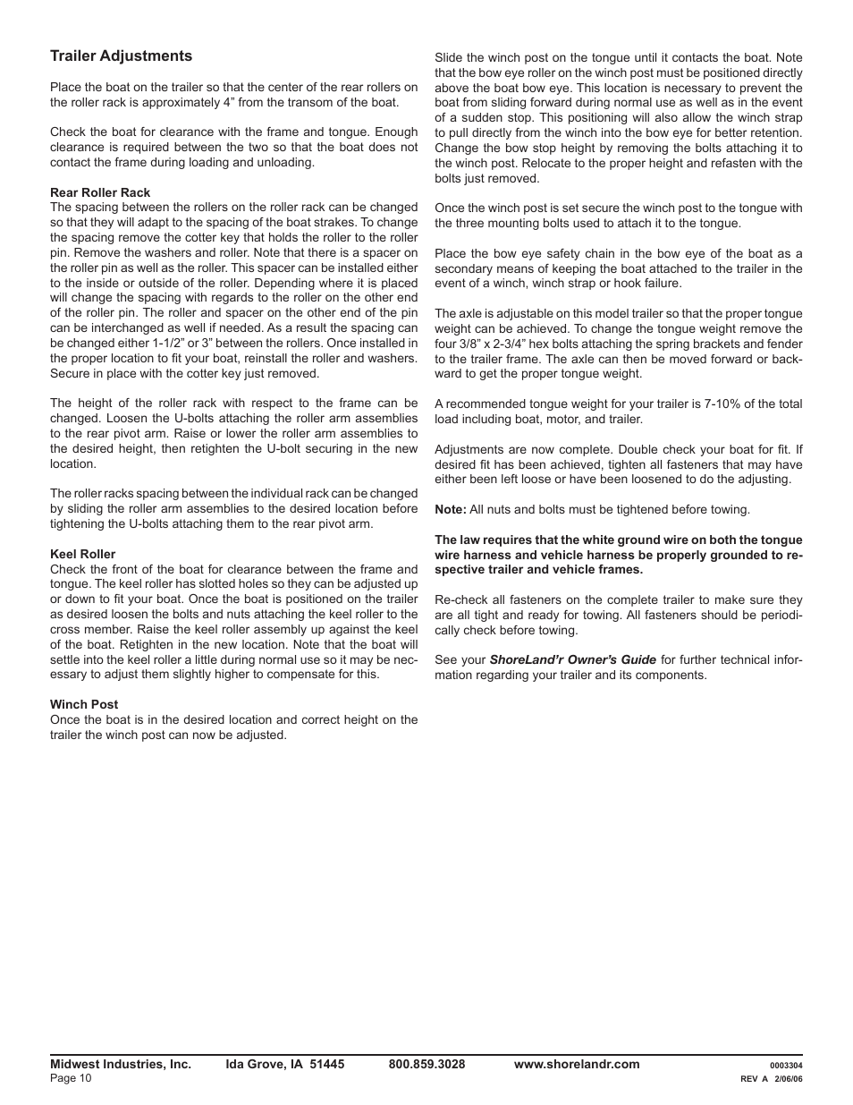 ShoreLand'r SLR12 User Manual | Page 10 / 10