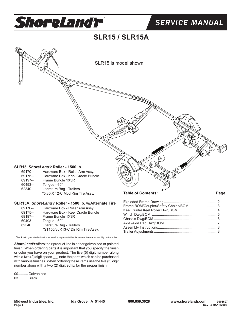 ShoreLand'r SLR15A V.2 User Manual | 9 pages