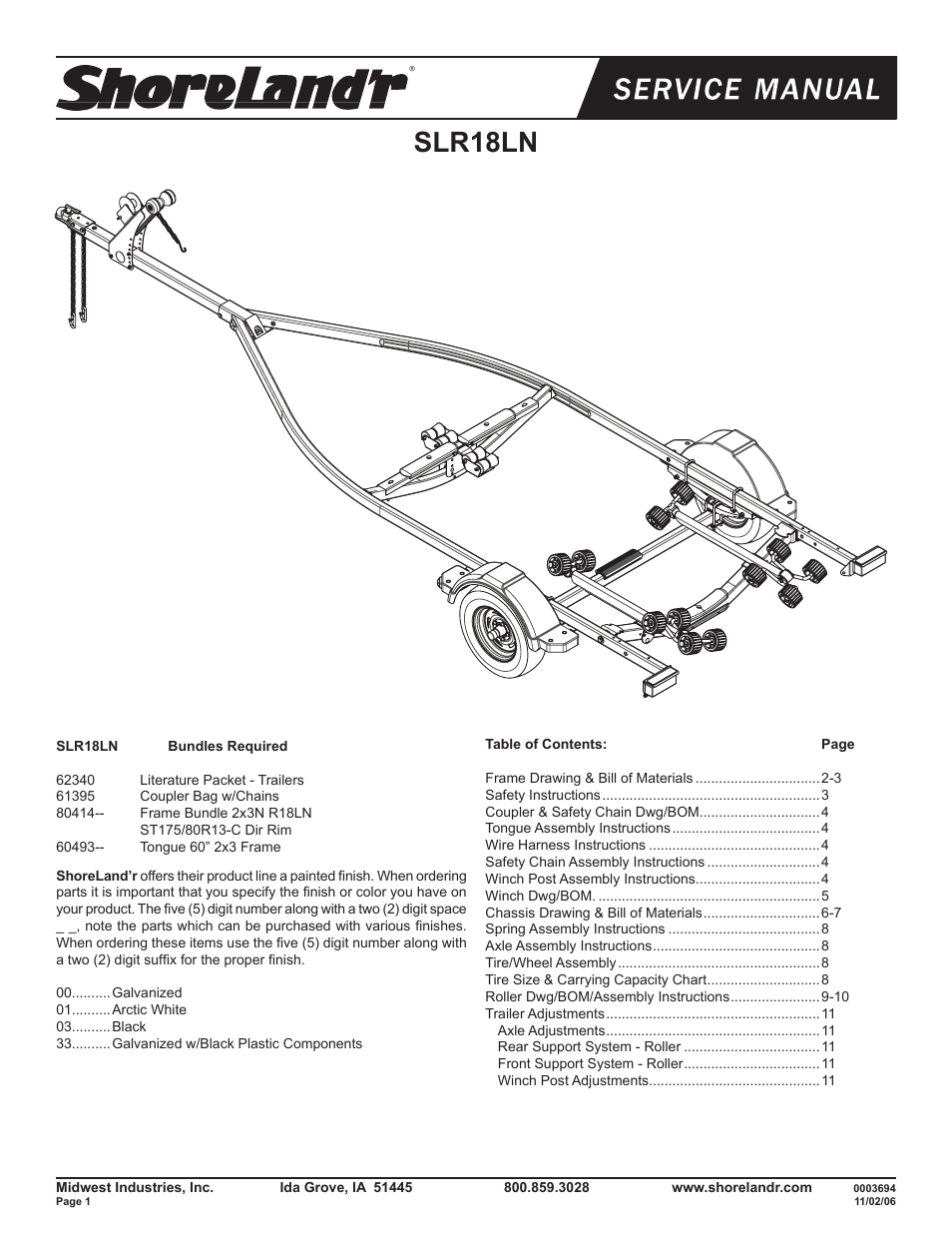 ShoreLand'r SLR18LN User Manual | 12 pages