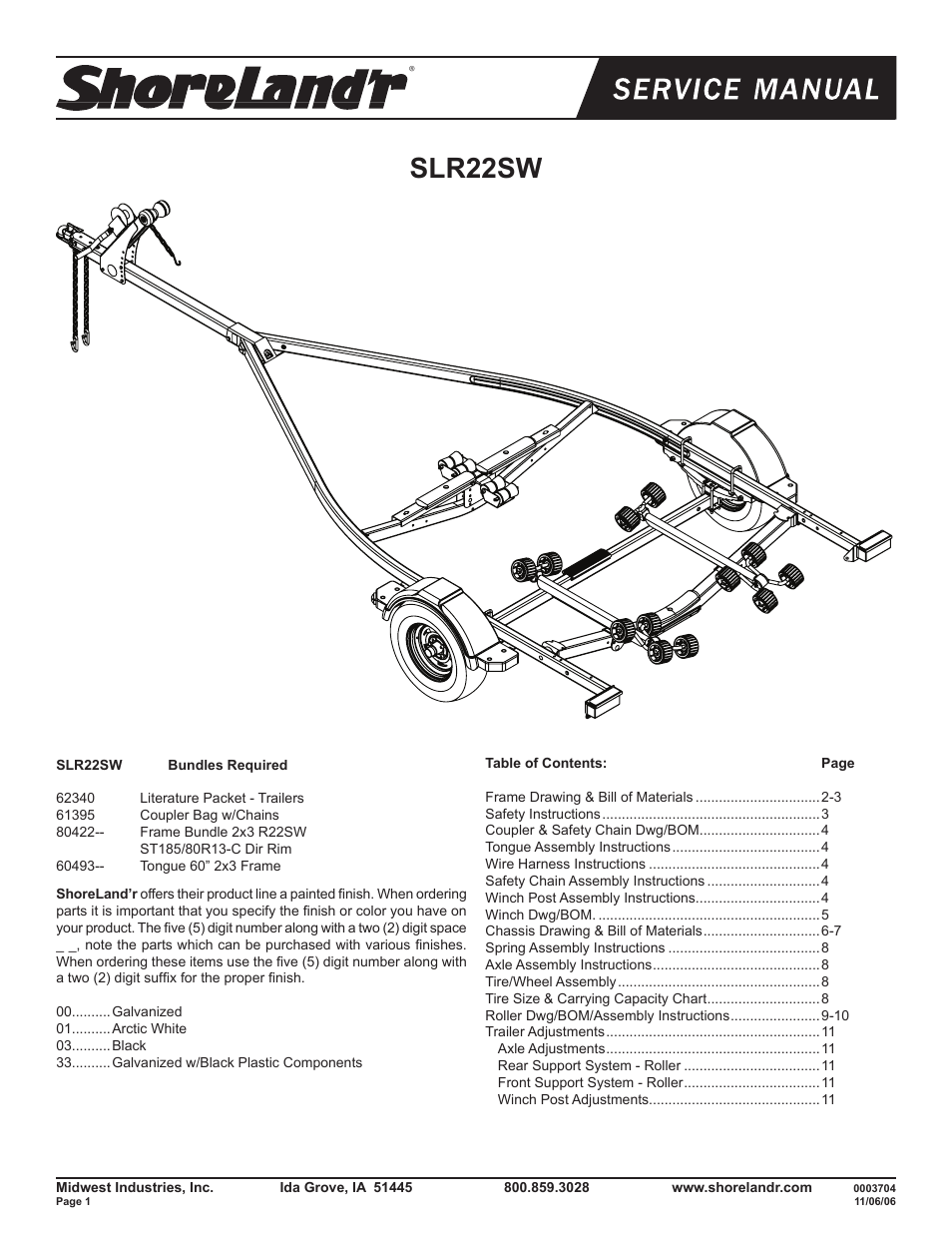 ShoreLand'r SLR22SW User Manual | 12 pages