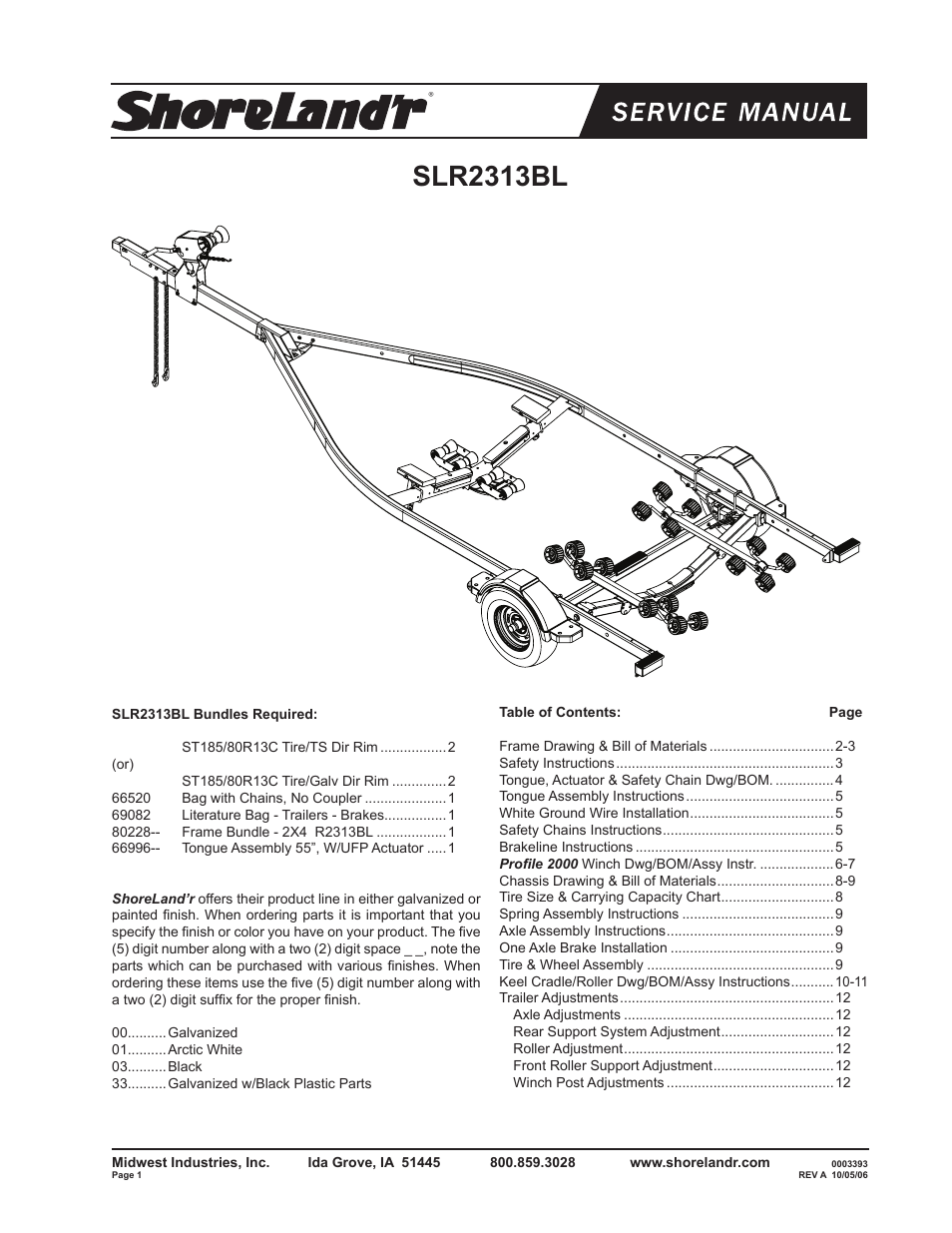 ShoreLand'r SLR2313BL V.1 User Manual | 12 pages