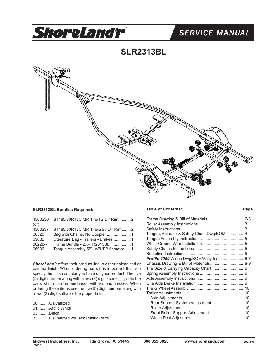 ShoreLand'r SLR2313BL V.2 User Manual | 10 pages