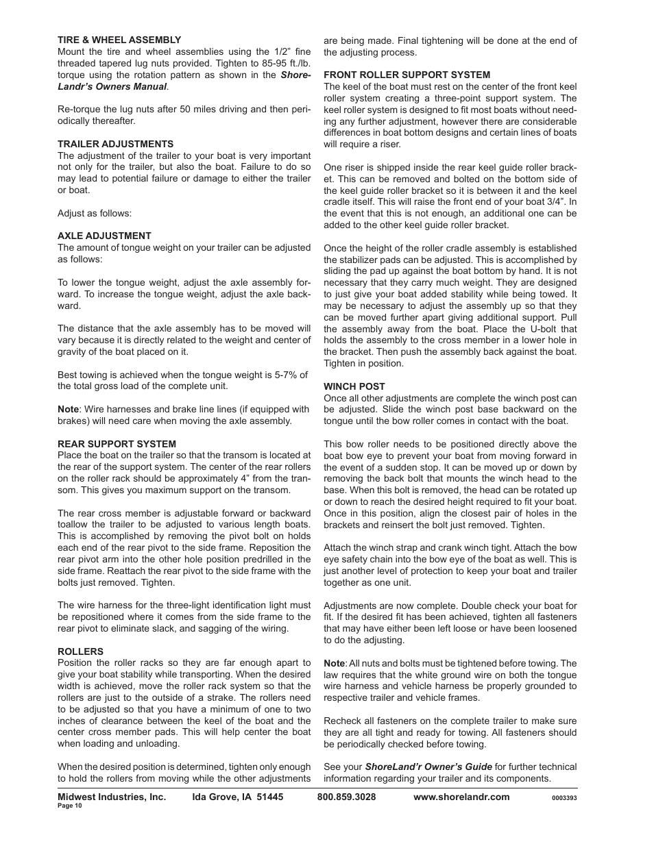 ShoreLand'r SLR2313BL V.2 User Manual | Page 10 / 10