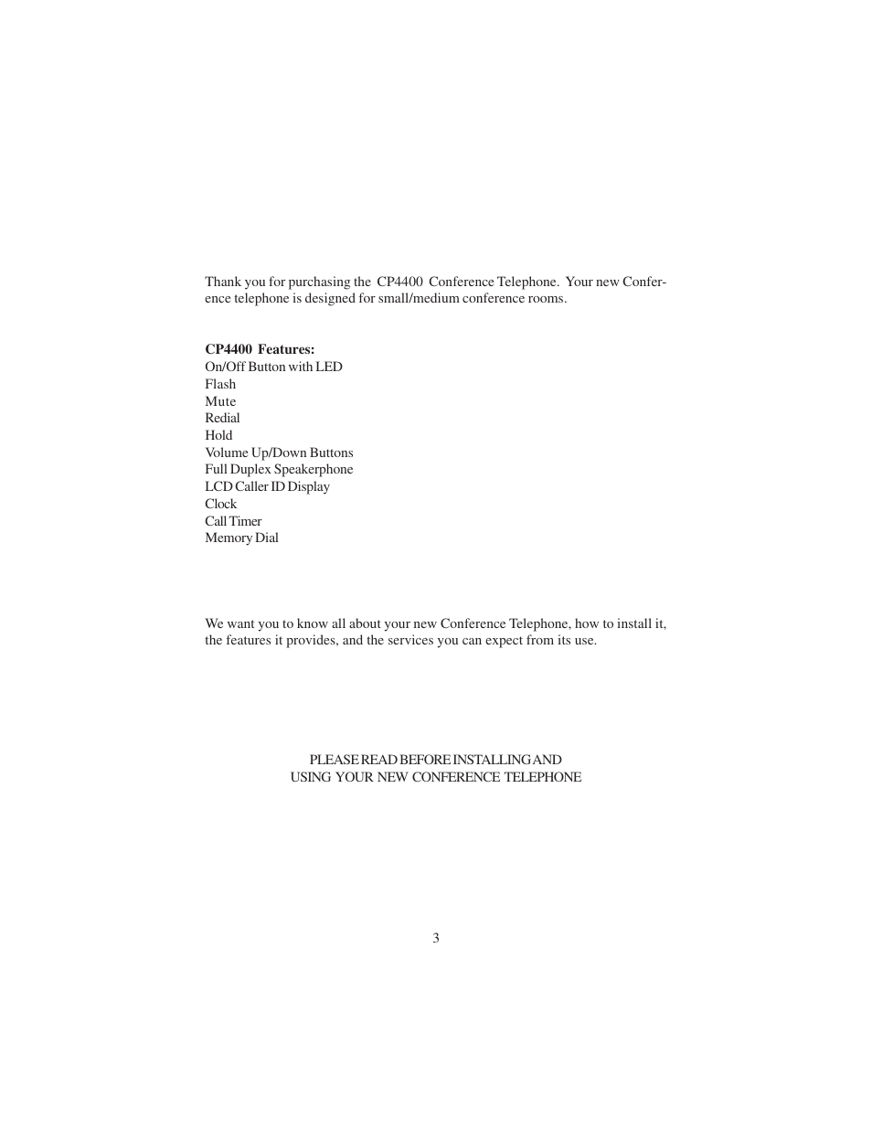 Cortelco CP4400 User Manual | Page 3 / 16