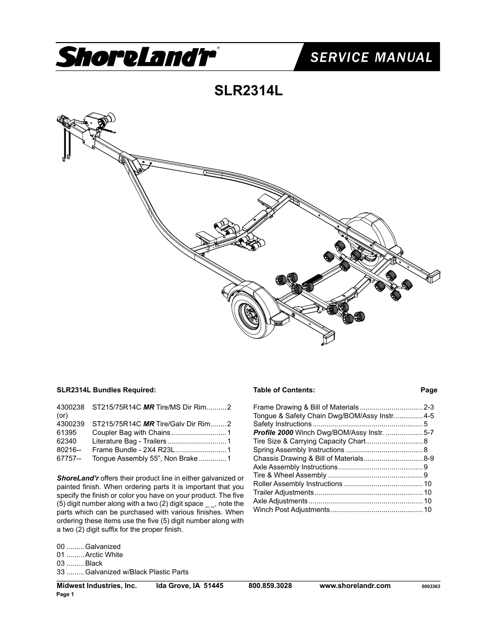 ShoreLand'r SLR2314L User Manual | 10 pages